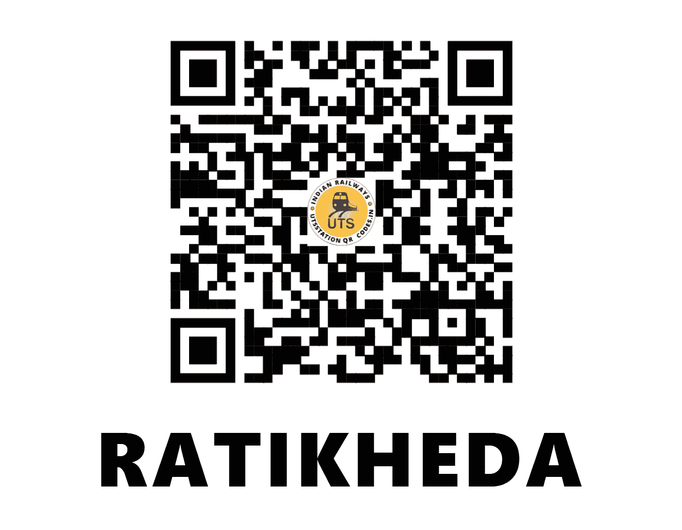 UTS QR Code for RATIKHEDA - RIKA (WC - MADHYA PRADESH)